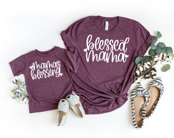 Blessed Mama Shirt: Matching Mommy and Baby Outfit
