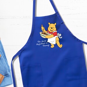 Winnie the Pooh The Secret Ingredient is Hunny Apron, Cooking Apron with Pockets, Cute Disney Kitchen Gift for Her or Kids