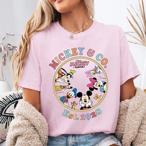 Mickey and Co Est. 1928 T-shirt, Disney Sweatshirt, Mickey And Friends Tee, Disney Outfit, Magic World Trip Shirt, Friends Apparel