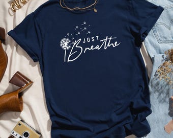 Comfort Colors Just Breathe Dandelion T-Shirt - Mindfulness Yoga Top