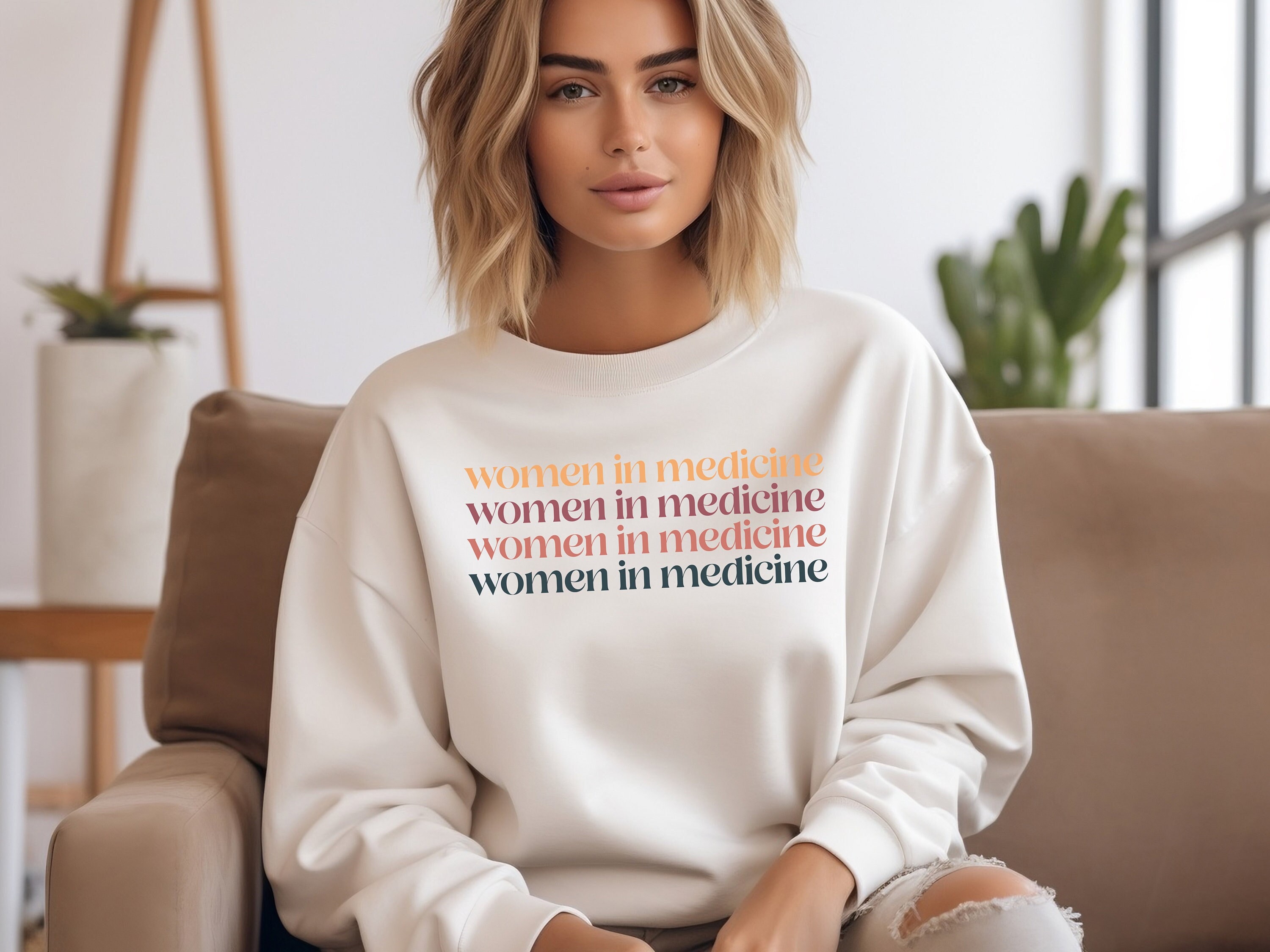 Women in Medicine Sweatshirt, Female Doctor Gifts, MD Sweatshirt, Female Physician, Future Doctor, Gift for Her, Med School Student