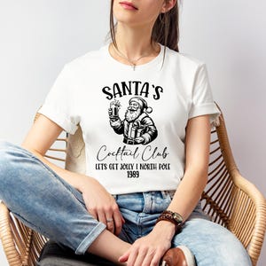 Santas Cocktail Club Christmas Sweatshirt Funny Christmas Sweater Espresso Martini Dirty Martini Christmas Crewneck Brewdolph Bachelorette