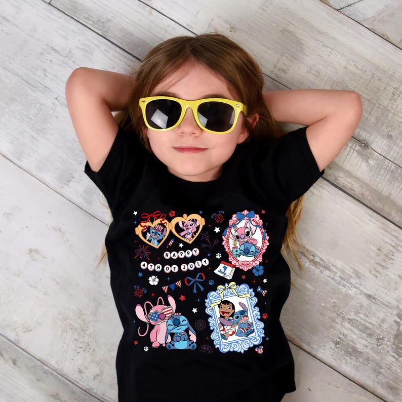 Lilo and Stitch 4th of July Shirt: Patriotic USA Graphic Tee image 6