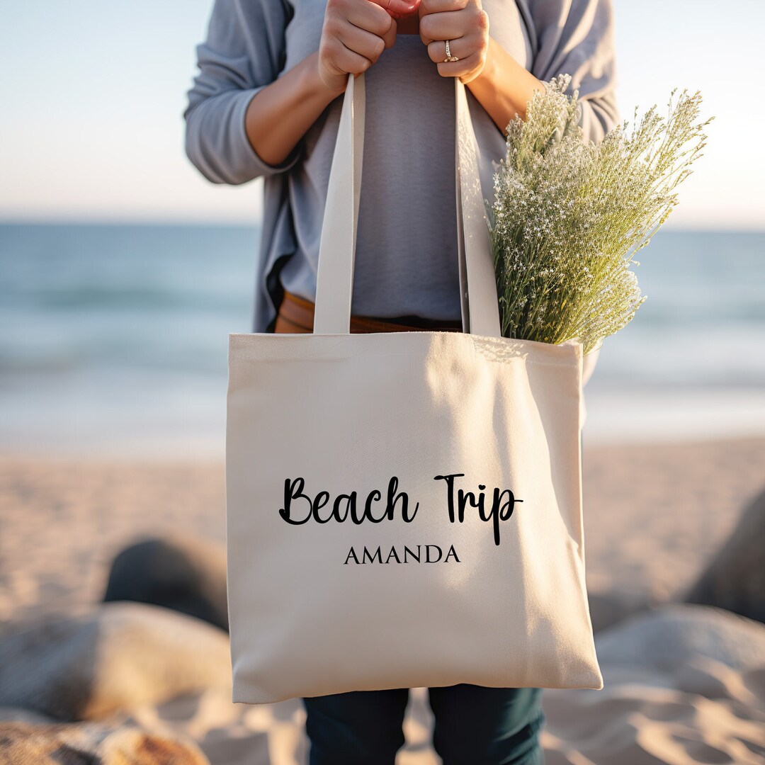 Custom Beach Tote Bag, Personalized Bridal Party Gifts, Beach Bag for ...