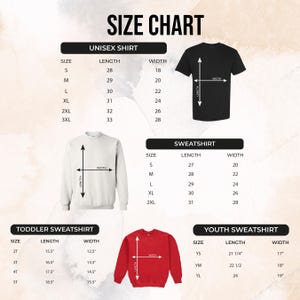 the size chart for a long - sleeved t - shirt