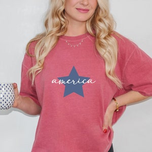 Comfort Color America Shirt, 4th of July Shirt, Independence Day Tee, Retro America Shirt, Trendy Usa Shirt, T-Shirt Gift for American