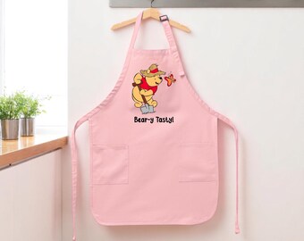 Bear Kitchen Apron: Playful Honey Bear Design, Baking Gift