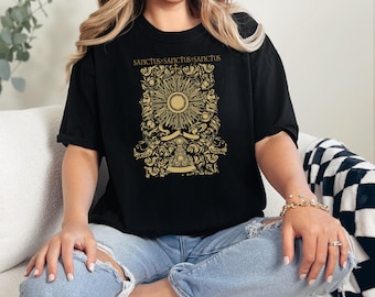 Comfort Colors Catholic T-Shirt: Latin Mass Monstrance Design