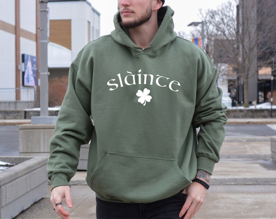 Slainte Shamrock Hoodie: Gaelic Irish St. Paddy's Day Gift