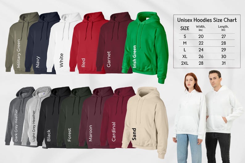 a man and woman standing next to each other wearing hoodies