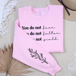 You Do Not Yield Sweatshirt: Bookish Fantasy Sleeve Print