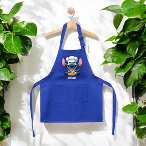 Custom Stitch Apron, Custom Family Kitchen Apron And Hat, Disney Chef Apron, Apron For Dad, Little Chef Kitchen Apron, Personalized Apron