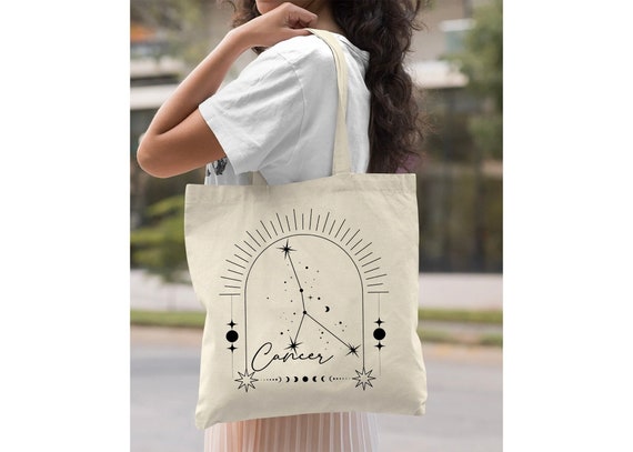 Cancer Zodiac Tote Bag: Celestial Astrology Design