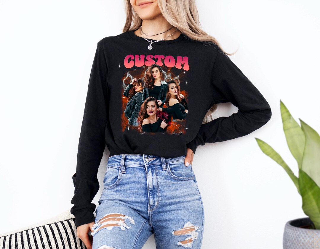 Custom Photo Shirt, 90s Vintage Style, Personalized Bootleg Design - Etsy