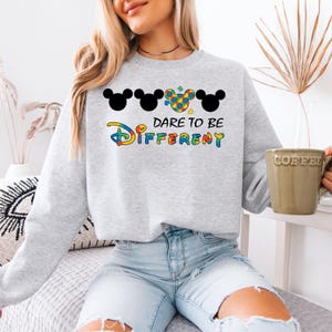 Autism Awareness Sweatshirt: Puzzle Mouse Ears, Neurodiversity Advocate Gift