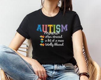 Autism Mama T-Shirt: Blessed Neurodiversity Awareness Tee