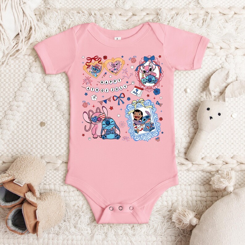 Lilo and Stitch 4th of July Shirt: Patriotic USA Graphic Tee image 7