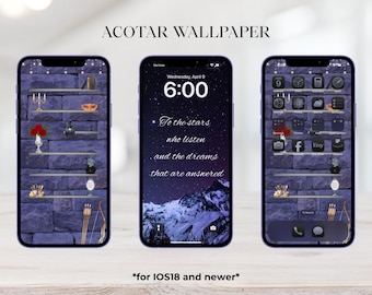 ACOTAR iPhone Wallpaper | Fantasy Phone Lock Screen (Digital Download)