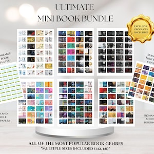 1200+ ULTIMATE Mini Book Cover Bundle | Printable Covers  + Exclusive Content! | DIY Book Nook, Bookshelf/TBR Jars | Digital Download