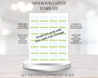 Customizable Mini Book Cover Template | BLANK DIY Book Covers | Instant Digital Download for Mini Library, TBR Jars, Gifts, Crafts, and More