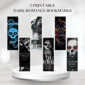 Dark Romance Bookmarks: Cover Art Inspired BookTok Designs (Digital Download)