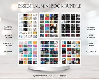800+ ESSENTIAL Mini Book Cover Bundle | Printable Covers (Fantasy/Romance/Dark/Etc) | DIY Book Nook, Bookshelf/TBR Jars | Digital Download