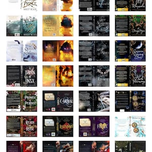 May include: A collection of twenty-four book covers arranged in a grid, featuring various fantasy titles such as The Cruel Prince, Lady of Darkness, Caraval, and Divine Rivals, each displaying unique illustrated artwork, titles, and author names.