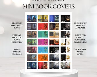 Fantasy Romance Mini Book Covers | 300+ Printable Covers (Digital Download)