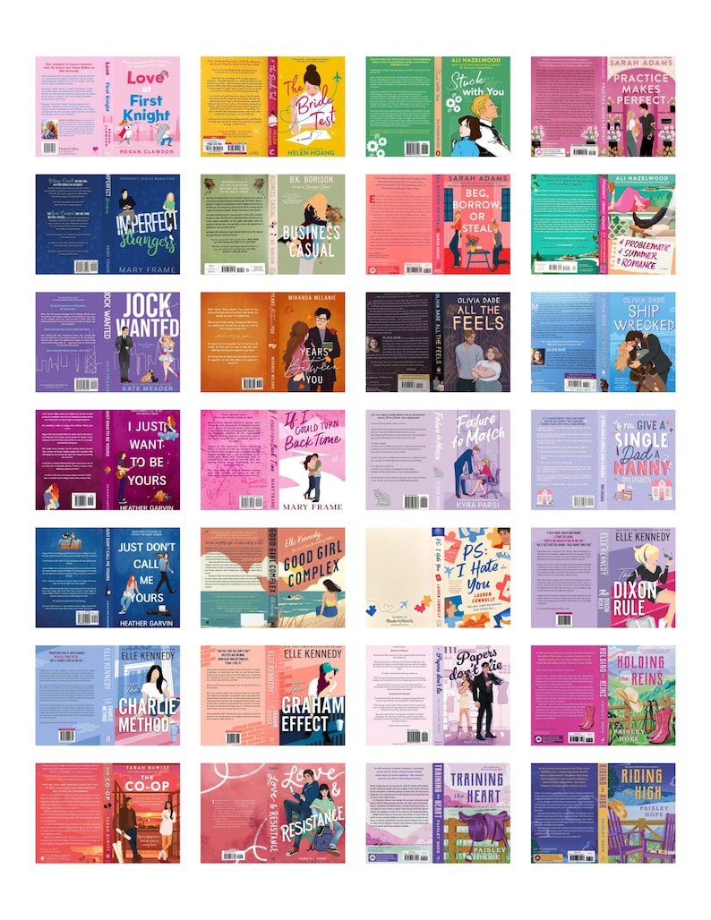 Contemporary & Historical Romance Mini Book Covers | Printable Bundle (Digital Download) image 6
