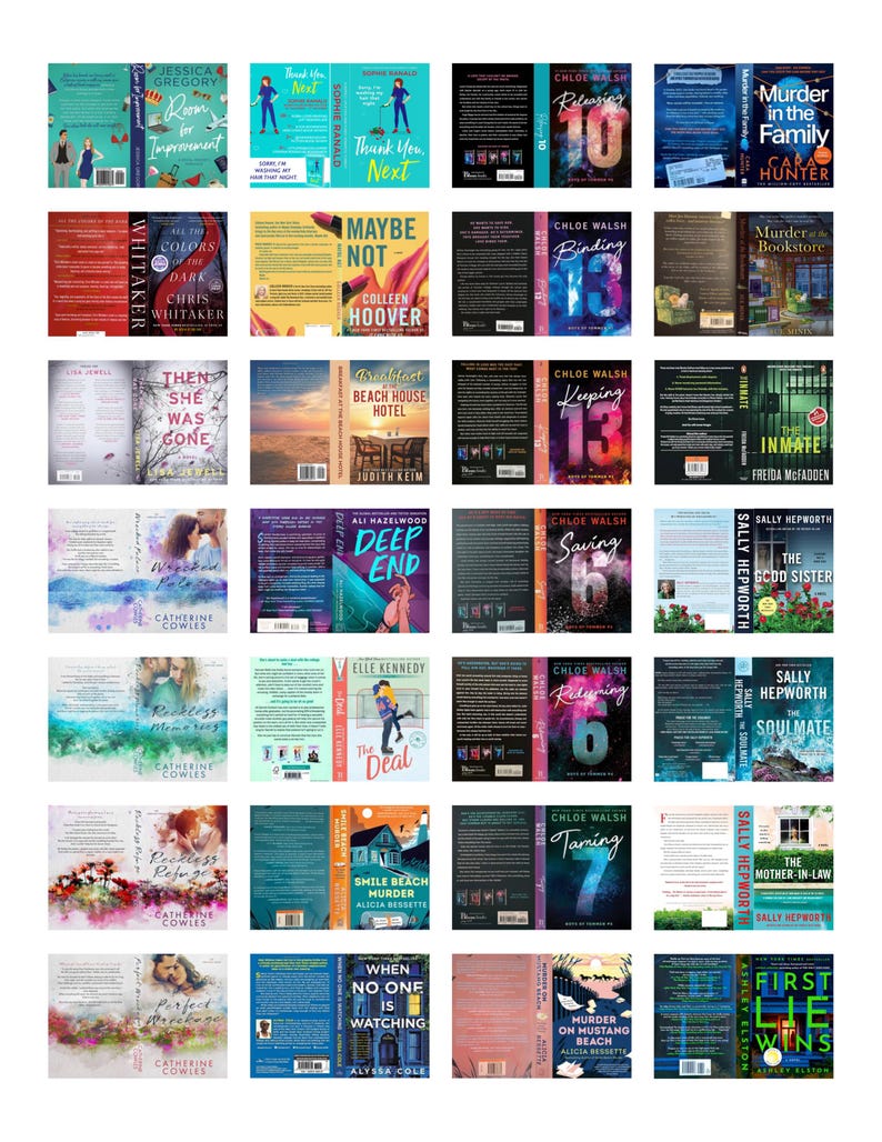 Contemporary & Historical Romance Mini Book Covers | Printable Bundle (Digital Download) image 5