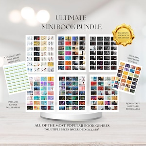 Lote de miniportadas para libros: más de 1400 imprimibles para manualidades literarias (descarga digital)