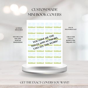 Custom Mini Book Covers | 12 Personalized Titles (Digital Download)