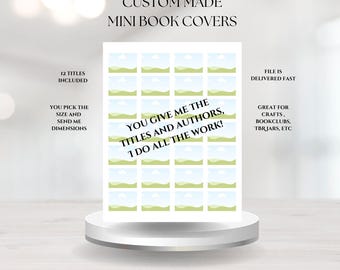 Mini couvertures de livre personnalisées | 12 titres personnalisés (téléchargement numérique)