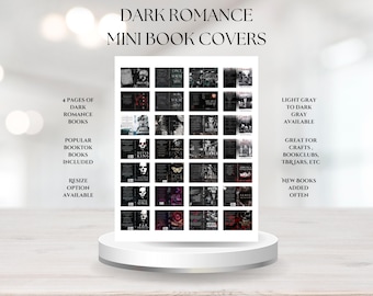 200+ DARK ROMANCE Mini Book Covers | Popular Dark/Mafia Romance Books | Instant Download | Great for Projects, Reading TBR Jars, etc