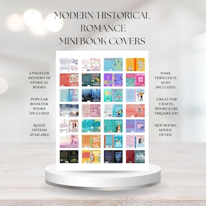 Contemporary Romance & Historical Fiction Mini Book Covers | DIY Bookish Crafts (Digital Download)