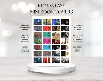 300+ FANTASY/ROMANCE Mini Book Covers | DIY Mini Library, Bookshelf, Tbr Jars, Etc | Instant Digital Download for Bookish Projects & Gifts