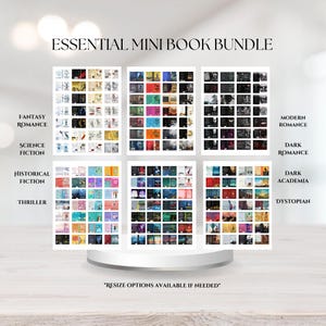 Paquete esencial de mini portadas para libros / Más de 800 portadas imprimibles (descarga digital)