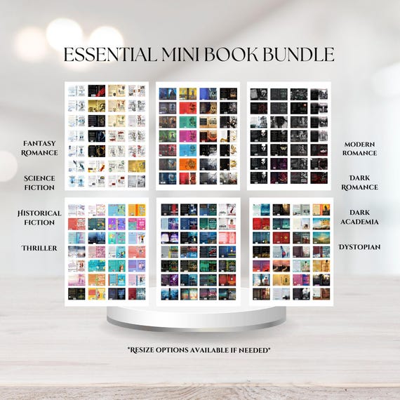 Essential Mini Book Cover Bundle | 800+ Printable Covers for Bookish Crafts (Digital Download)
