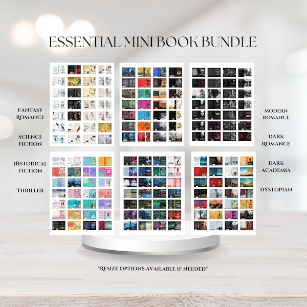 Essential Mini Book Cover Bundle | 800+ Printable Covers (Digital Download)