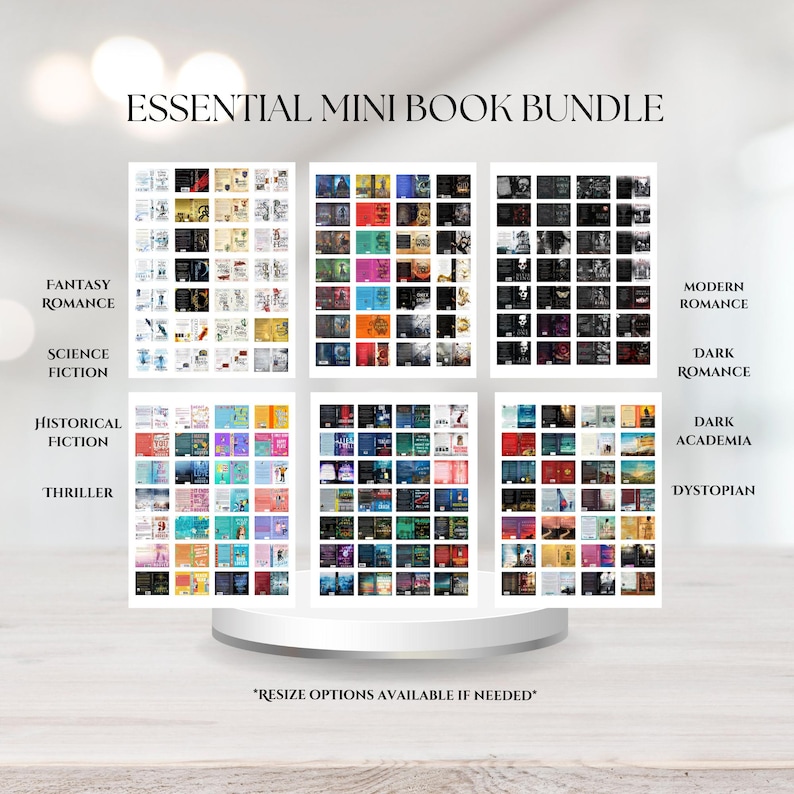 Ensemble essentiel de mini-couvertures de livres | Plus de 800 couvertures imprimables (téléchargement numérique) image 1