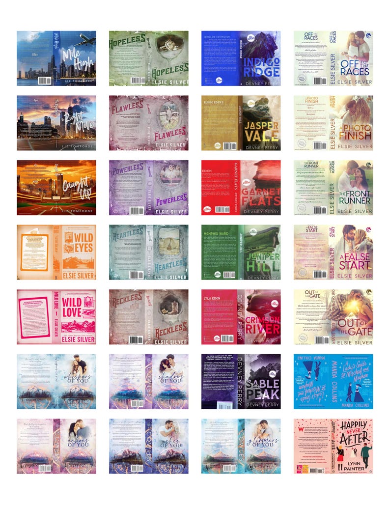 Contemporary & Historical Romance Mini Book Covers | Printable Bundle (Digital Download) image 4