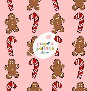 Peperkoek snoep stokken kerstvakantie naadloos patroon, peperkoekkoekjes kerst snoep riet naadloos, oppervlaktepatroon kerst
