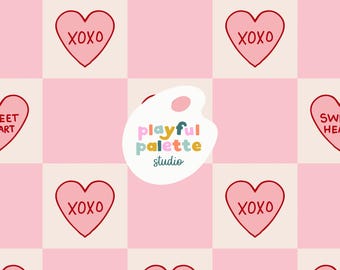 Modèle sans couture de Saint Valentin, motif coeurs de bonbons sans couture, motif de surface design Saint-Valentin, coeurs Saint-Valentin bonbons sucrés sans couture