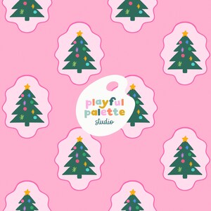 Christmas Trees Seamless Pattern, Holiday Pattern Design, Christmas Tree Block Print Holiday Repeat Pattern Instant Download, Seamless Files