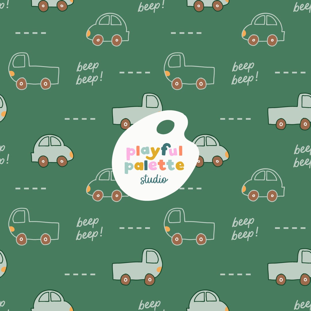 Cars Seamless Pattern, Little Boy Repeat Pattern, Surface Pattern ...
