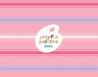 Soft Pink Spring Summer Stripes Seamless Pattern, Striped Repeat, Classic Style Seamless, Surface Pattern with Stripes, Pastel Seamless