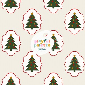 Christmas Trees Seamless Pattern, Holiday Pattern Design, Christmas Tree Block Print Holiday Repeat Pattern Instant Download, Seamless Files