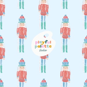 Nötknäpparen julhelg sömlöst mönster, jul upprepande mönster, nötknäpparen balett sömlöst mönster, ytmönster vinter