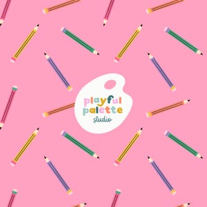 Back to School Seamless Pattern, School Supplies Seamless Pattern, Pencils Pattern Design, Teaching Seamless, Instant Download Kids Seamless