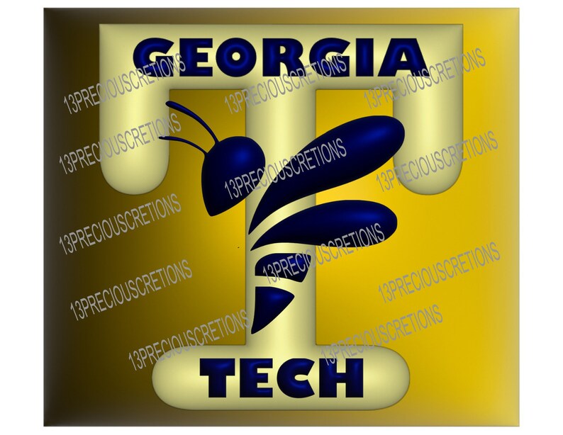 Sublimation GA Tech Tumbler Wrap Etsy